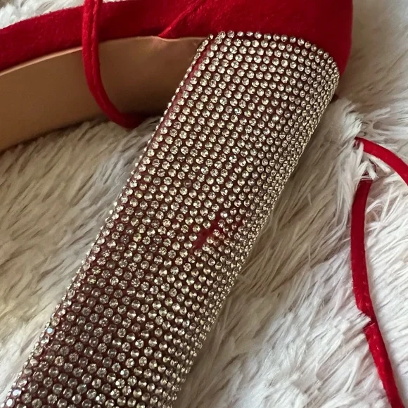 Cuccoo Party Collection Tie Leg Design
Rhinestone Decor Platform Strappy Sandals - Picture 4 of 4